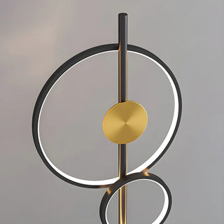 2-Light Artistic Circular Acrylic and Metal Floor Lamp Zawala Image - 8