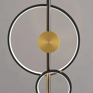 2-Light Artistic Circular Acrylic and Metal Floor Lamp Zawala Image - 9