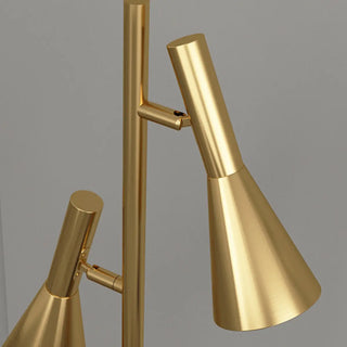 Adjustable Modern Black Cone 2-Light Floor Lamp Image - 8