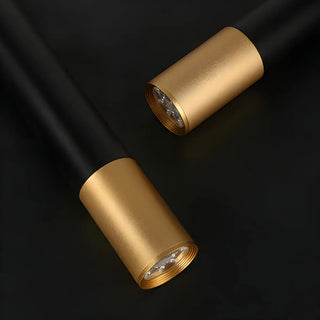 ZOWALA - Modern Black and Gold Cylindrical Bedroom Pendant Light Image - 15