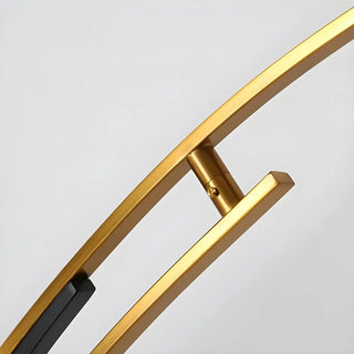 White Cylinder Shade Modern Gold Arc Floor Lamp Zawala Image - 12