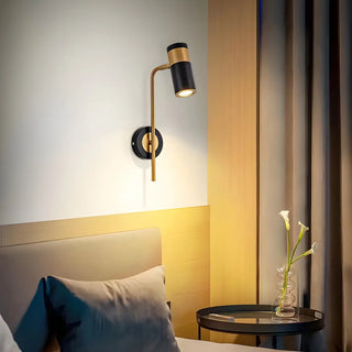 Cylindrical Iron Hardwired Reading Wall Sconce Light Zawala Image - 1