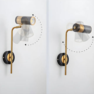Cylindrical Iron Hardwired Reading Wall Sconce Light Zawala Image - 5