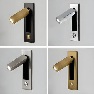 Aluminum Adjustable Rocker Switch Reading Wall Light Zawala Image - 2