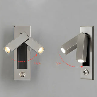 Aluminum Adjustable Rocker Switch Reading Wall Light Zawala Image - 8
