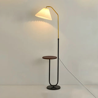 Multifunctional Bedside Cone Floor Lamp with Side Table Zawala Image - 5