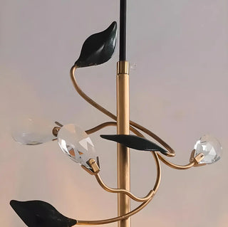 ZOWALA - Modern Clear Glass Flower Round Bedroom Pendant Light Image - 20