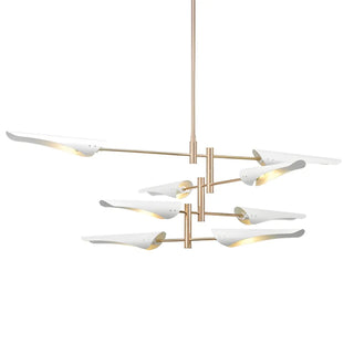 ZOWALA - Modern Black Gold Metal 8-Light Chandelier Image - 15