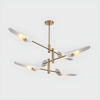 ZOWALA - Modern Black Gold Metal 8-Light Chandelier Image - 18