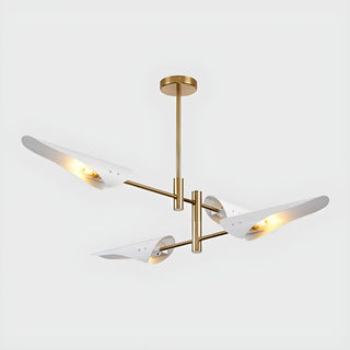 ZOWALA - Modern Black Gold Metal 8-Light Chandelier Image - 8