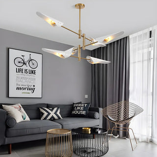 ZOWALA - Modern Black Gold Metal 8-Light Chandelier Image - 9