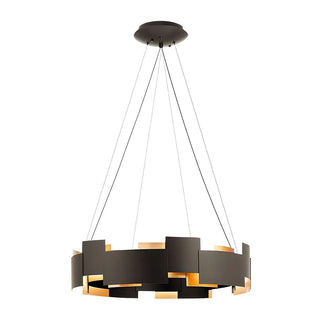 ZOWALA - Modern Black Iron Round Chandelier Image - 4