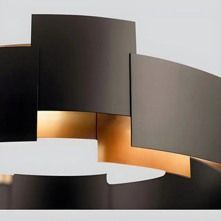 ZOWALA - Modern Black Iron Round Chandelier Image - 5