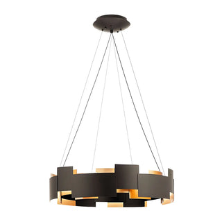 ZOWALA - Modern Black Iron Round Chandelier Image - 8