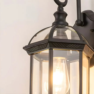 Waterproof Modern Box Black Metal Outdoor Wall Lamp Zawala Image - 12