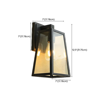 Waterproof Modern Box Black Metal Outdoor Wall Lamp Zawala Image - 17