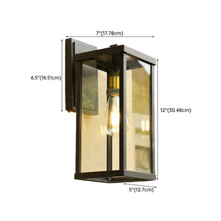 Waterproof Modern Box Black Metal Outdoor Wall Lamp Zawala Image - 18