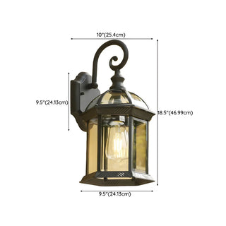 Waterproof Modern Box Black Metal Outdoor Wall Lamp Zawala Image - 19