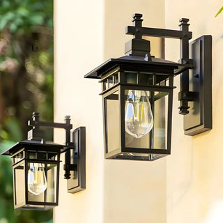 Waterproof Modern Box Black Metal Outdoor Wall Lamp Zawala Image - 4