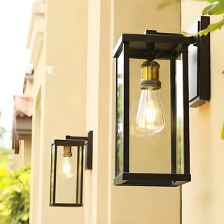 Waterproof Modern Box Black Metal Outdoor Wall Lamp Zawala Image - 5