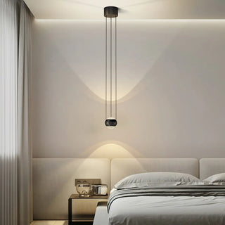 Modern Bedroom Black LED Globe Acrylic Pendant Light Zawala Image - 3