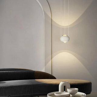 Modern Bedroom Black LED Globe Acrylic Pendant Light Zawala Image - 6