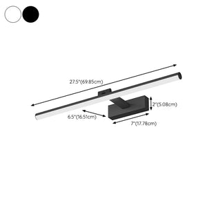 Rectangular Modern Black LED Bathroom Vanity Light Zawala Image - 12