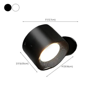 Black Cylindrical LED Up Down Lighting Wall Sconce Zawala #size