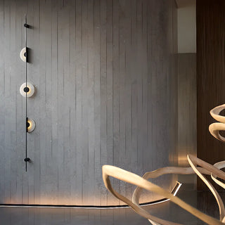 ZOWALA - Geometric Black Metal LED Wall Light Image - 2