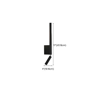 Sleek Adjustable Aluminium Linear Reading Wall Light Zawala #size