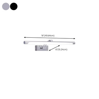 ZOWALA - Adjustable Black Linear Bathroom Vanity Mirror Light #size
