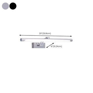 ZOWALA - Adjustable Black Linear Bathroom Vanity Mirror Light Image - 11