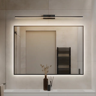 Modern Black Rectangular LED Bathroom Vanity Light  Zawala Image - 1