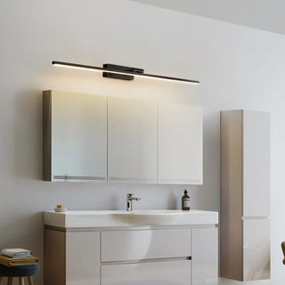 Modern Black Rectangular LED Bathroom Vanity Light  Zawala Image - 3
