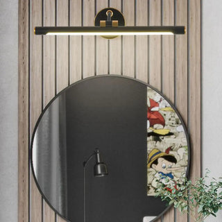Modern Sleek Black and Gold Cylinder Vanity Light Zawala Image - 1