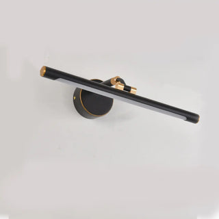 Modern Sleek Black and Gold Cylinder Vanity Light Zawala Image - 4