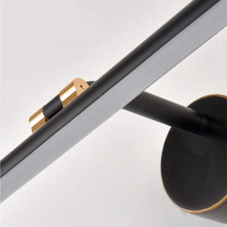 Modern Sleek Black and Gold Cylinder Vanity Light Zawala Image - 9