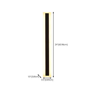 Modern Linear Black Metal External LED Wall Sconces Zawala Image - 14