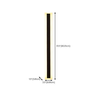 Modern Linear Black Metal External LED Wall Sconces Zawala Image - 15