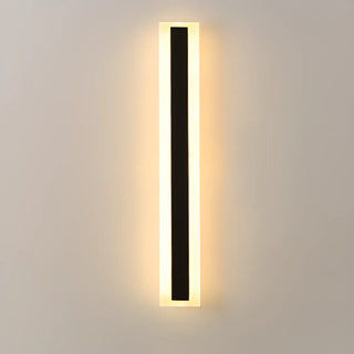 Modern Linear Black Metal External LED Wall Sconces Zawala Image - 6