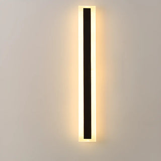 Modern Linear Black Metal External LED Wall Sconces Zawala Image - 7