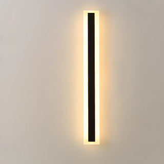 Modern Linear Black Metal External LED Wall Sconces Zawala Image - 8