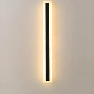 Modern Linear Black Metal External LED Wall Sconces Zawala Image - 9