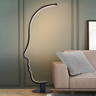 Creative Living Room Abstract Face LED Floor Lamp Zawala Image - 1