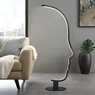Creative Living Room Abstract Face LED Floor Lamp Zawala Image - 10