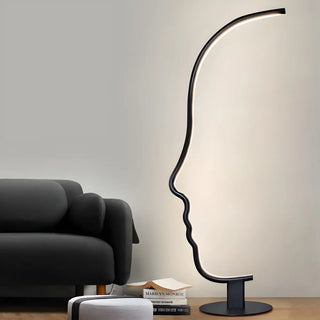 Creative Living Room Abstract Face LED Floor Lamp Zawala Image - 2