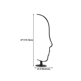 Creative Living Room Abstract Face LED Floor Lamp Zawala #size