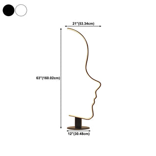 Creative Living Room Abstract Face LED Floor Lamp Zawala Image - 21
