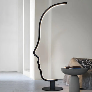 Creative Living Room Abstract Face LED Floor Lamp Zawala Image - 4