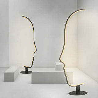 Creative Living Room Abstract Face LED Floor Lamp Zawala Image - 8